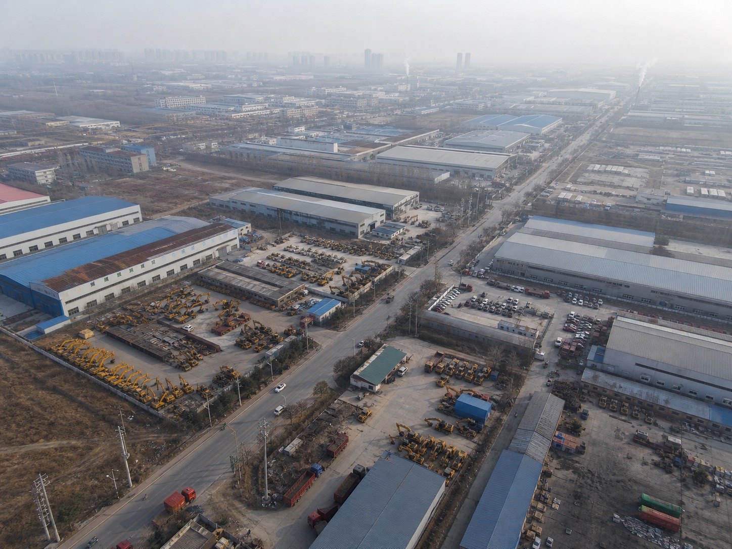 Aerial view of Jining industrial district
